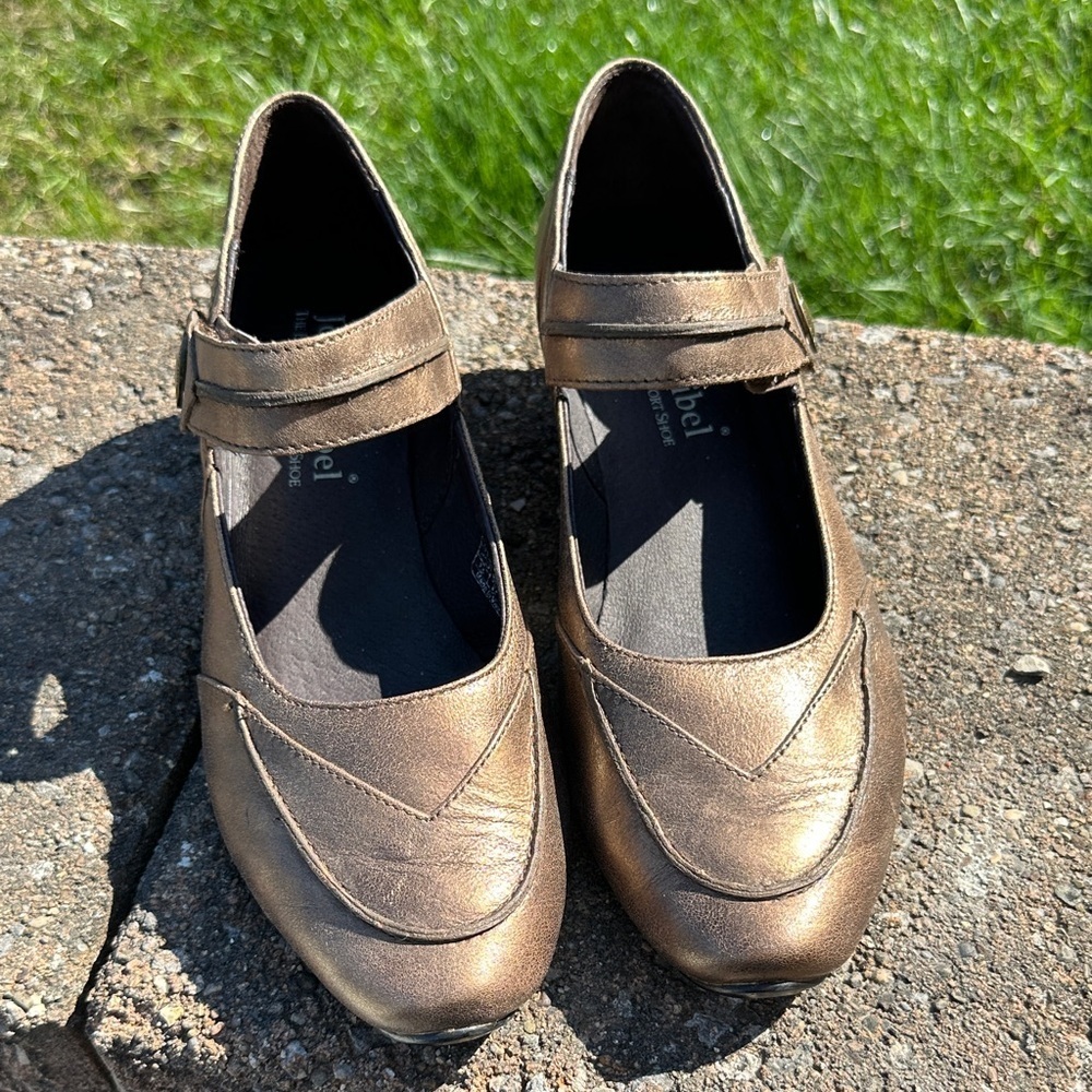 Joseph seibel Metallic Bronze Mary Jane Flats